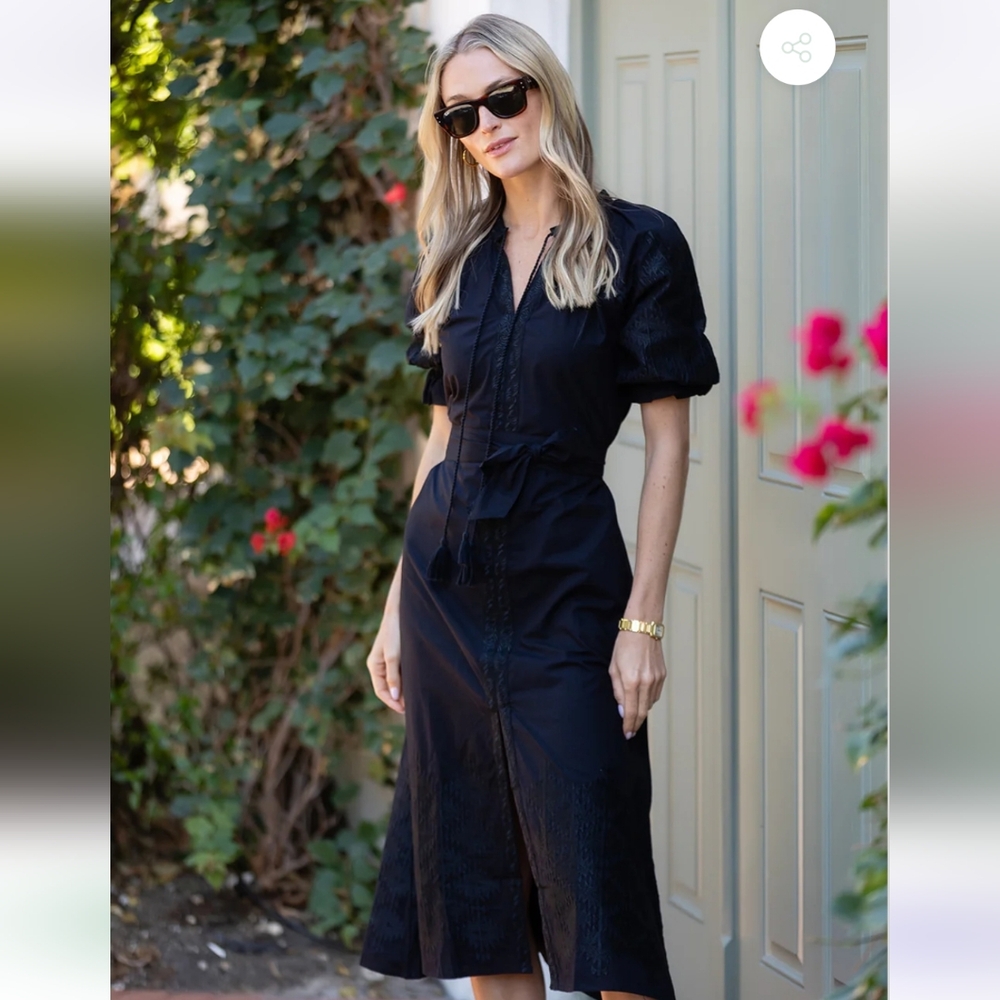 Elegant Black Midi Dress